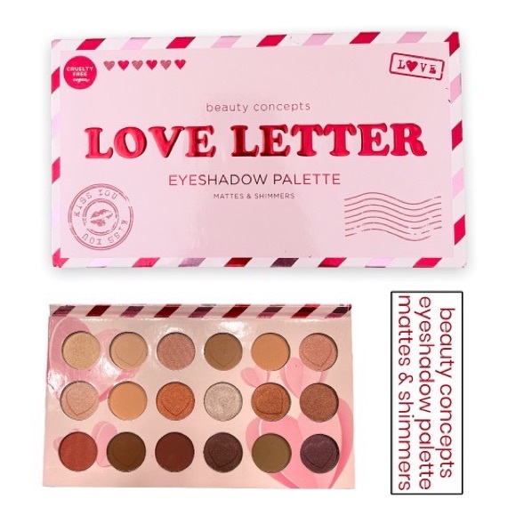 B.C. Beauty Concepts Love Letter Eye Shadow Palette Mattes & Shimmers - Picture 1 of 3